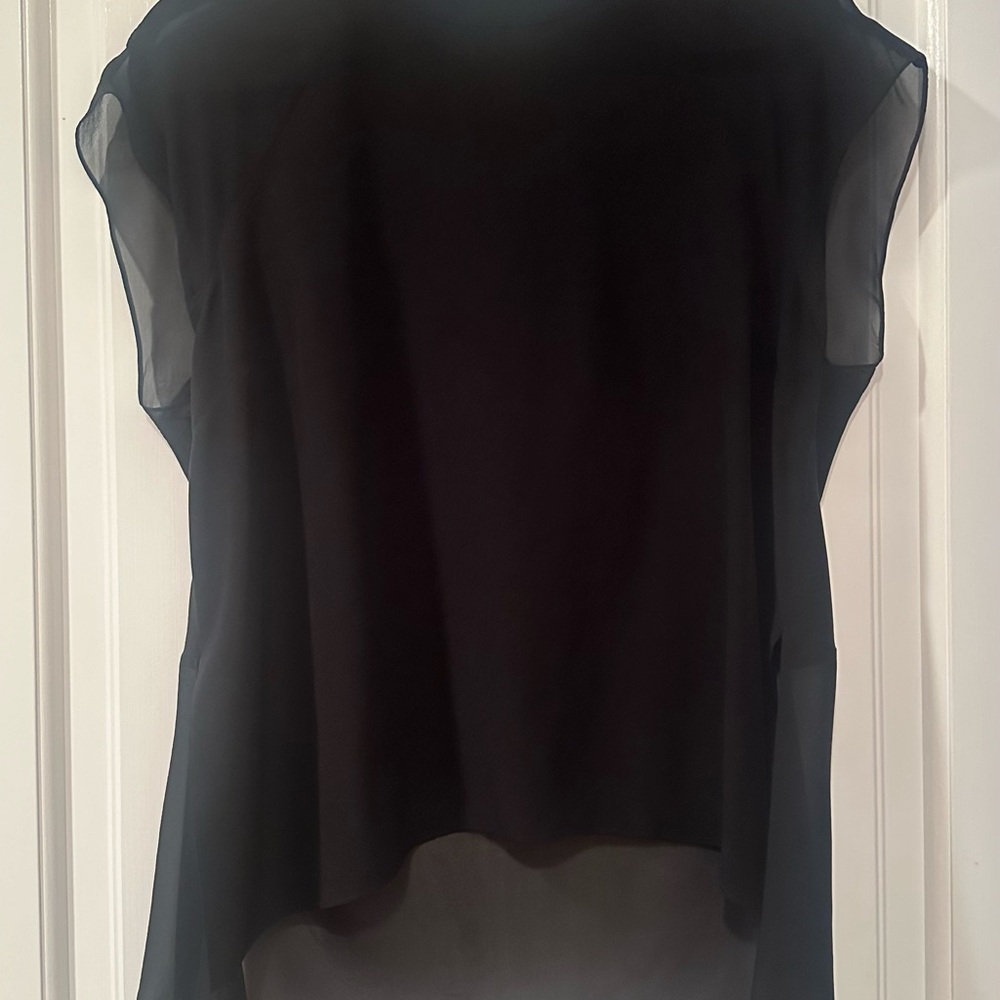 BCBG MAX AZRIA BLACK SAMMIE ASYMMETRICAL HEM TOP